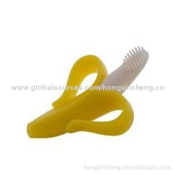 G-LFGB Silicone Baby Banana Toothbrush